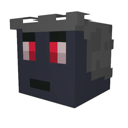 Baardje Minecraft avatar head, 3D render