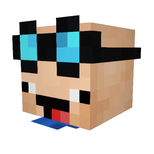 BaartPapai Minecraft avatar head, 3D render