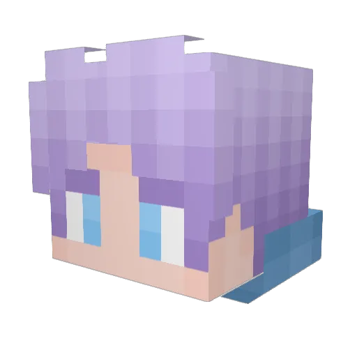 Baasura Minecraft avatar head, 3D render