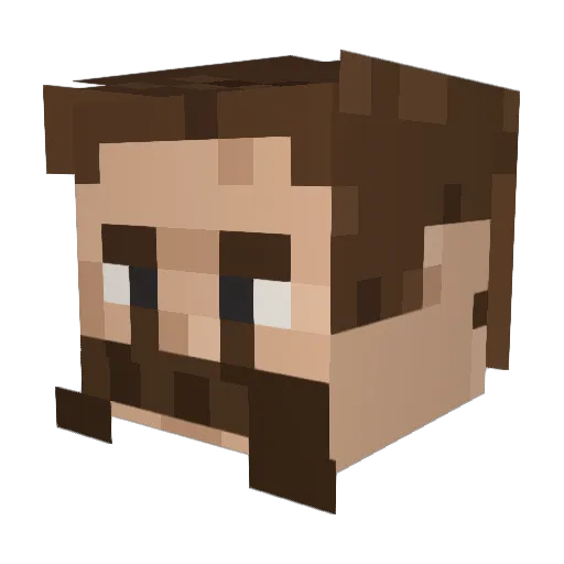 Baawws Minecraft avatar head, 3D render