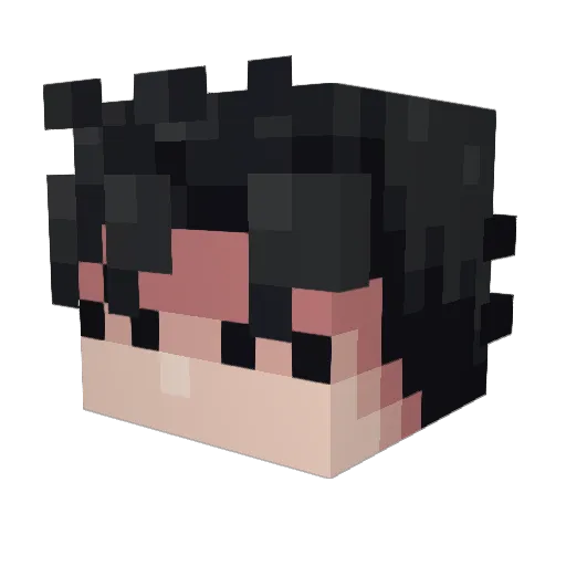 Bab0k Minecraft avatar head, 3D render