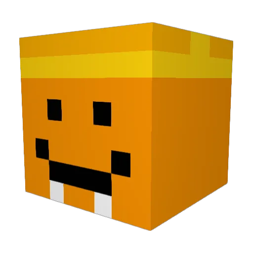 BabJuice Minecraft avatar head, 3D render