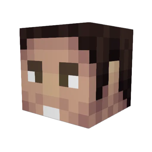 Baba030 Minecraft avatar head, 3D render