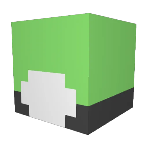 BabaAsh Minecraft avatar head, 3D render