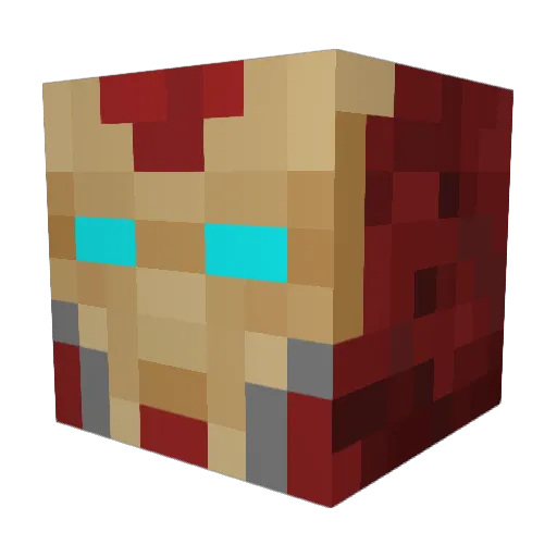 BabaBalter Minecraft avatar head, 3D render