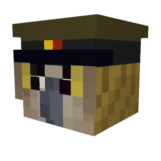 BabaBeefboy Minecraft avatar head, 3D render