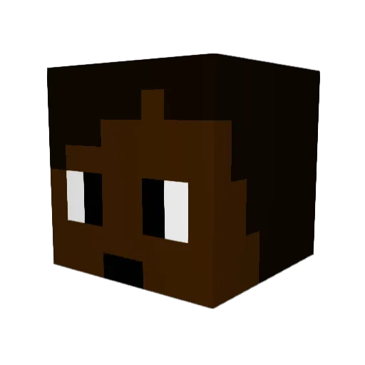 BabaBooBoo Minecraft avatar head, 3D render