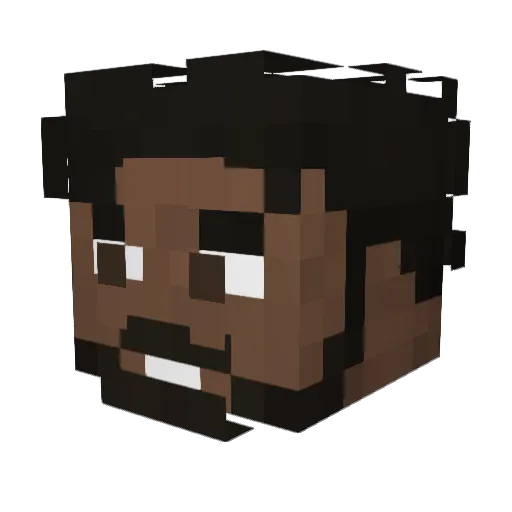 BabaBurun Minecraft avatar head, 3D render
