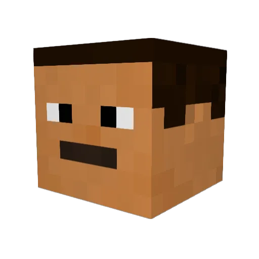 BabaCuneyt Minecraft avatar head, 3D render