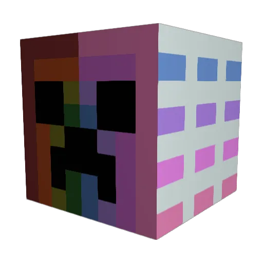 BabaJaega Minecraft avatar head, 3D render