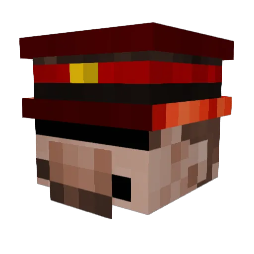 BabaJi_Bodyguard Minecraft avatar head, 3D render