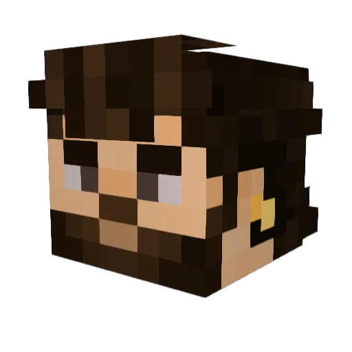 Baba_Rentner Minecraft avatar head, 3D render