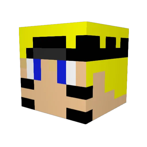 Babadoza Minecraft avatar head, 3D render