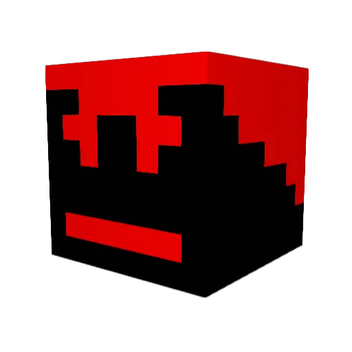 BabaiXD Minecraft avatar head, 3D render