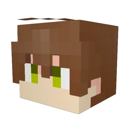 Babaleb Minecraft avatar head, 3D render