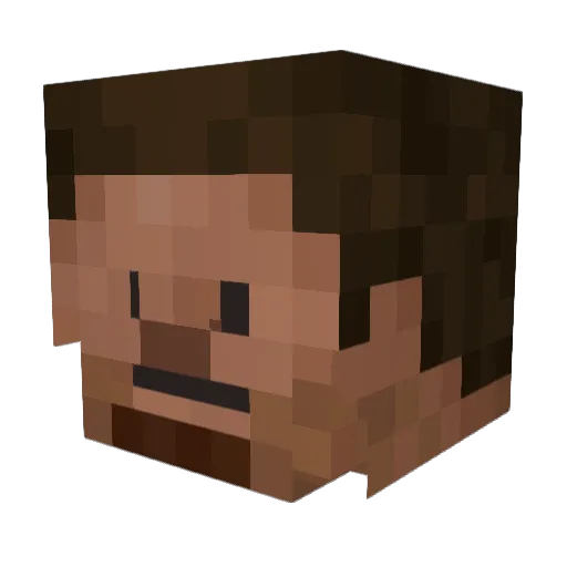 Babalixu Minecraft avatar head, 3D render