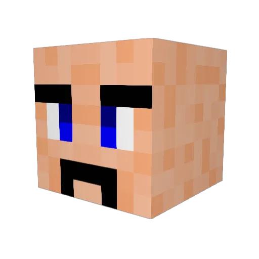 BaballFR Minecraft avatar head, 3D render