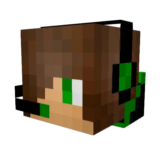 Babaloochia Minecraft avatar head, 3D render