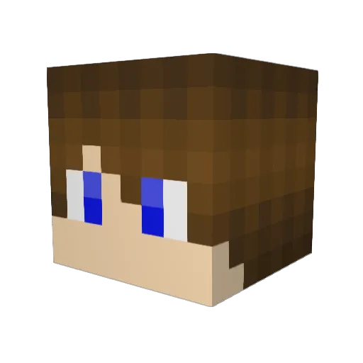 Babamots Minecraft avatar head, 3D render