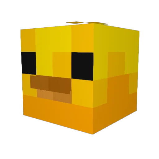 Babangida Minecraft avatar head, 3D render