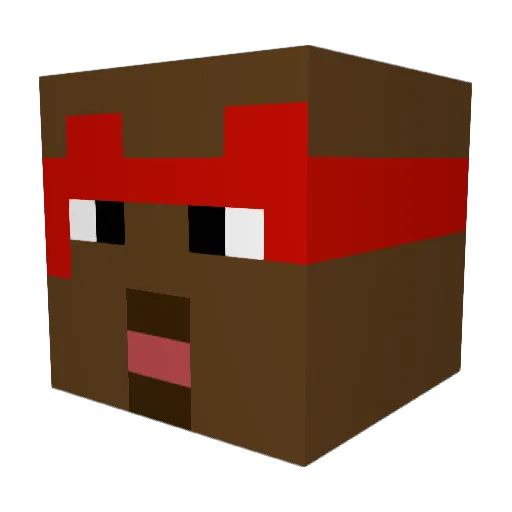 Babanskii Minecraft avatar head, 3D render