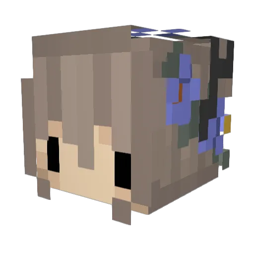 Babar3019 Minecraft avatar head, 3D render