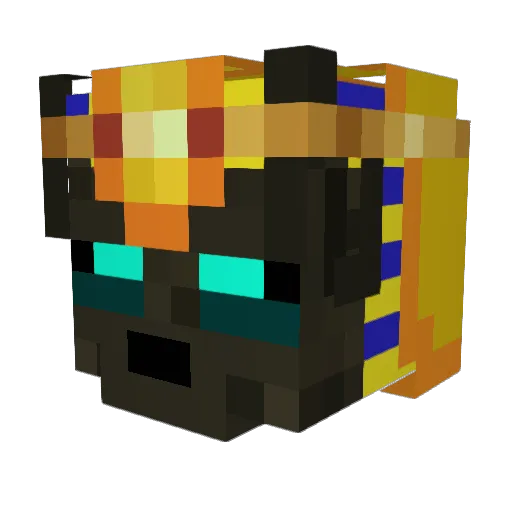 Babaroomy Minecraft avatar head, 3D render