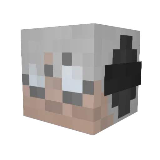 Babayaga1 Minecraft avatar head, 3D render