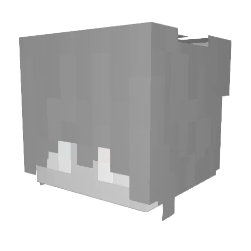 Babazaba Minecraft avatar head, 3D render