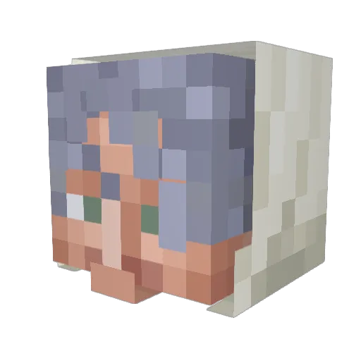 Babba_yaga Minecraft avatar head, 3D render