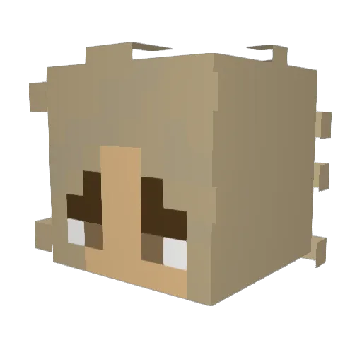 BabbeMicke Minecraft avatar head, 3D render
