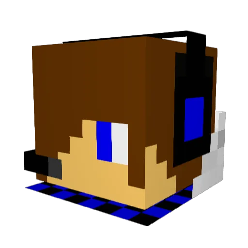 Babbelnator Minecraft avatar head, 3D render