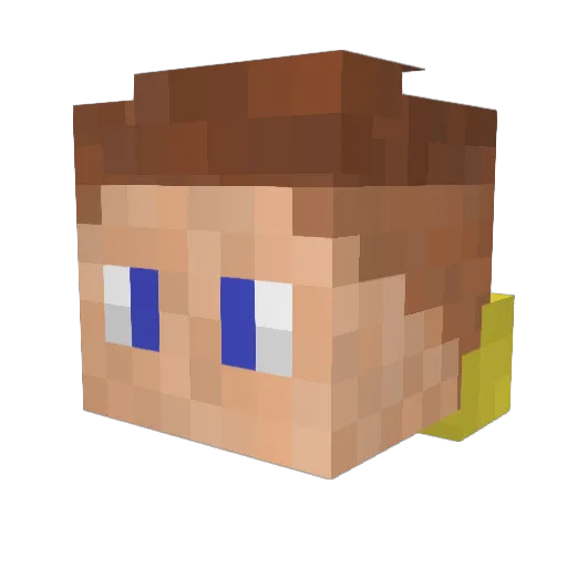 BabbitHurensohn Minecraft avatar head, 3D render
