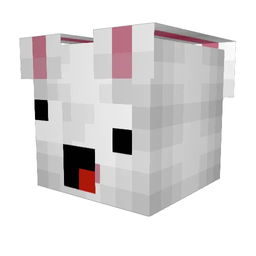 BabbitPlays Minecraft avatar head, 3D render