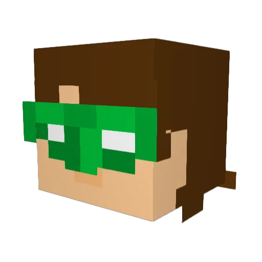 BabbitWabbit Minecraft avatar head, 3D render