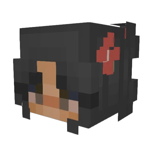 Babehh Minecraft avatar head, 3D render