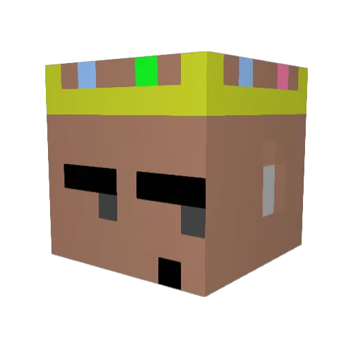 Babel11 Minecraft avatar head, 3D render