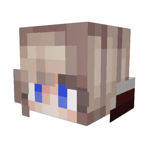 Baberoka Minecraft avatar head, 3D render