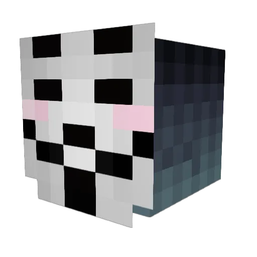 Babeshuflay Minecraft avatar head, 3D render