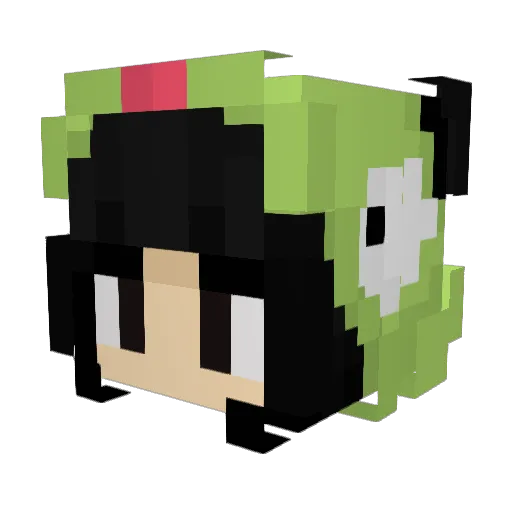 Babi11 Minecraft avatar head, 3D render