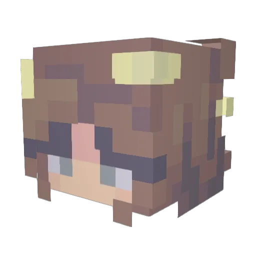 Babimallow Minecraft avatar head, 3D render