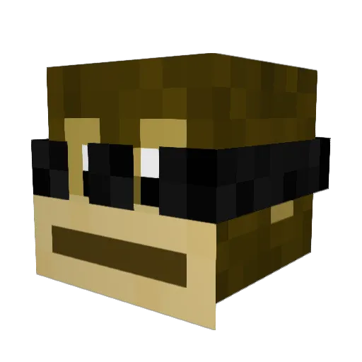 Babk3 Minecraft avatar head, 3D render