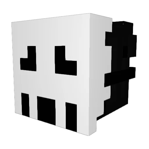 Bablicend Minecraft avatar head, 3D render