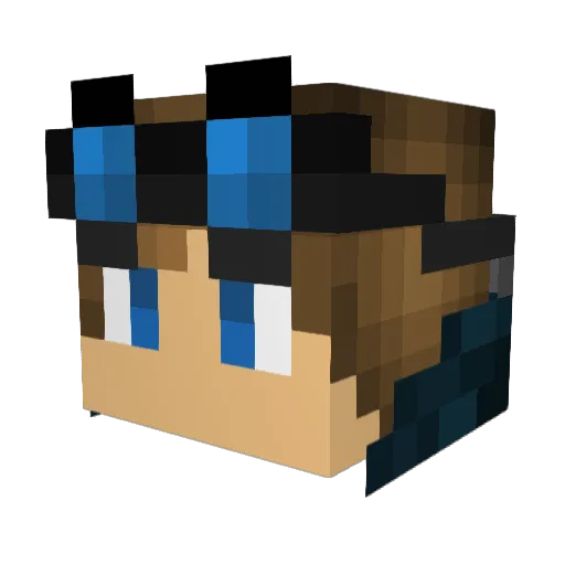 Babloo_J Minecraft avatar head, 3D render