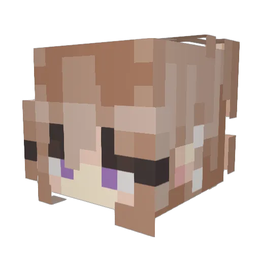 Babloob Minecraft avatar head, 3D render