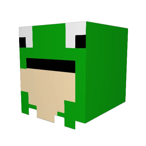 BaboFS Minecraft avatar head, 3D render