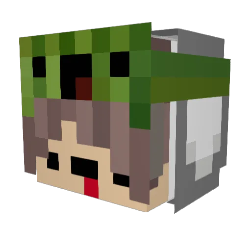 BaboGamer05 Minecraft avatar head, 3D render