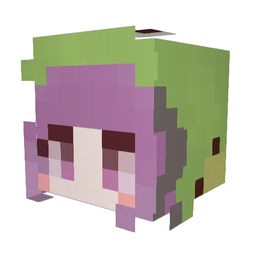 BaboHopi Minecraft avatar head, 3D render
