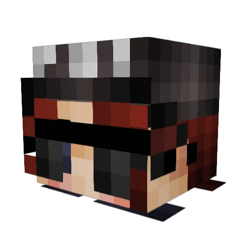 Baboaura Minecraft avatar head, 3D render