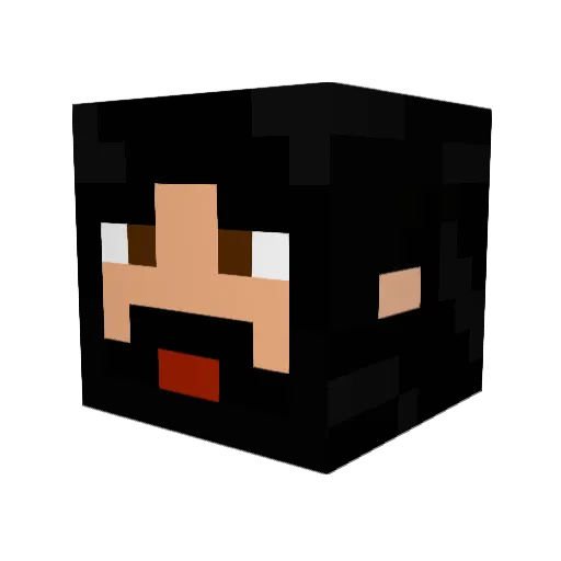 Babobbio Minecraft avatar head, 3D render
